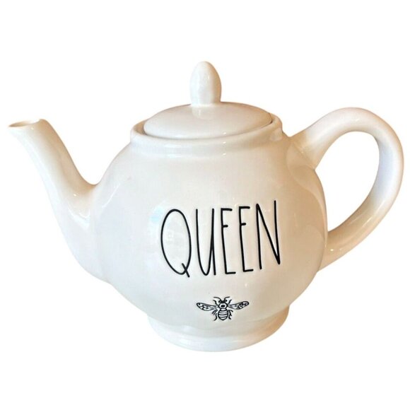 Rae Dunn Other - Rae Dunn "Queen" Bee Ceramic Teapot By Magenta